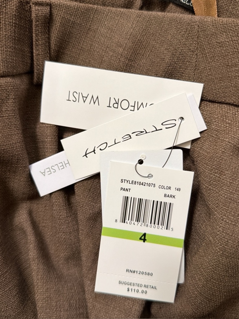Amanda & Chelsea Brown Straight-Leg Dress Pants - Picture 7 of 11